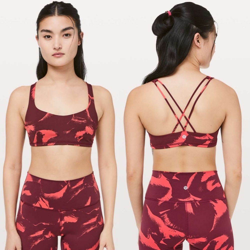 Lululemon Free To Be Bra
Flower Pop Poppy Coral Deep Ruby